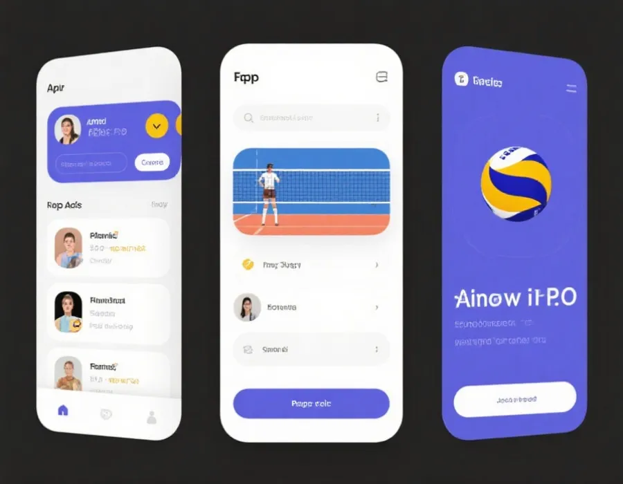 女排荣耀 App 界面示意